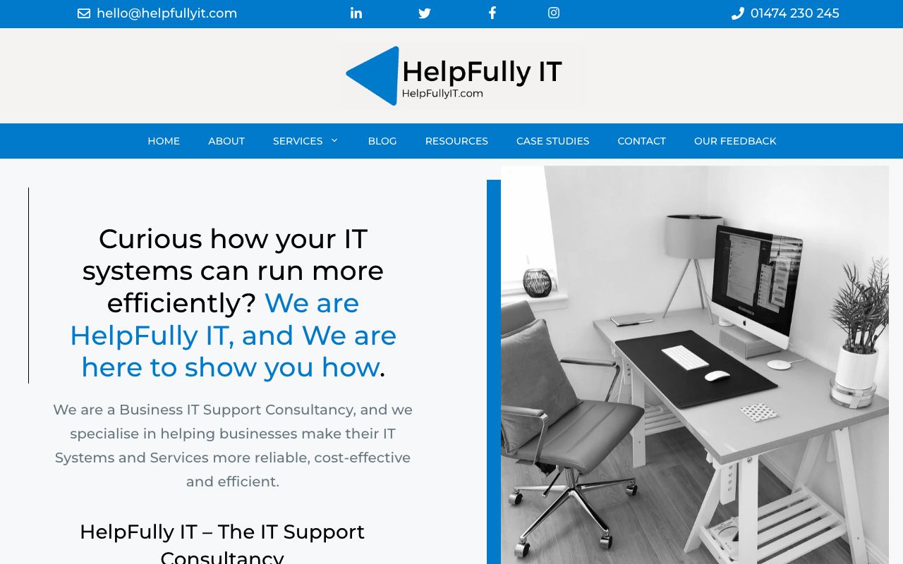 HelpFully IT website screenshot